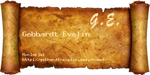Gebhardt Evelin névjegykártya